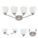 Patton 4 Light 28 inch Brushed Nickel Vanity Light Wall Light