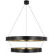 Chapman & Myers Connery LED 40.5 inch Bronze Two-Tier Ring Chandelier Ceiling Light