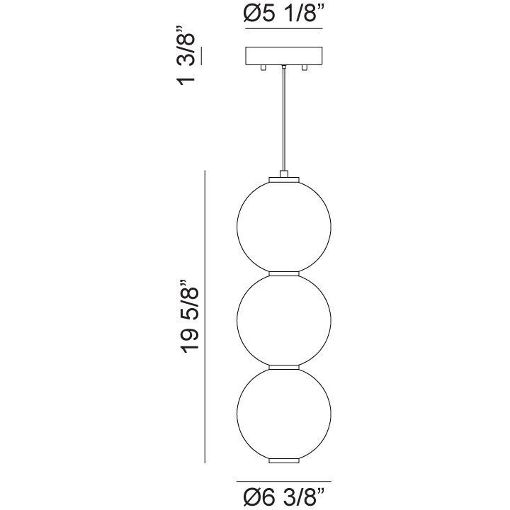 Dango LED 6.38 inch Oxidized Black Pendant Ceiling Light