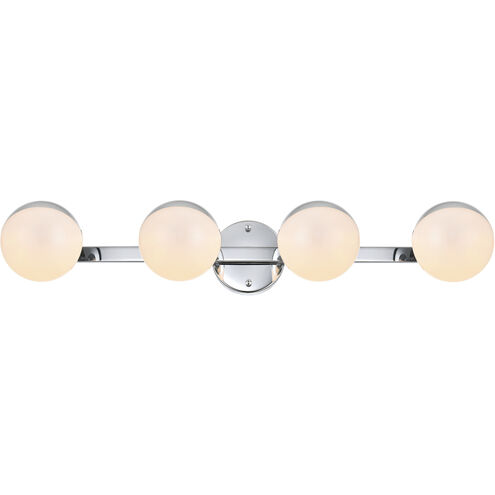 Majesty 4 Light 29 inch Chrome Bath Sconce Wall Light