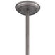 Pittsburgh 1 Light 13 inch Weathered Zinc with Polished Nickel Pendant Ceiling Light