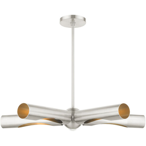 Novato 5 Light 33 inch Brushed Nickel Chandelier Ceiling Light