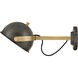 Spence 1 Light 7.25 inch Black Oxide with Heritage Brass Interior Wall Mount Wall Light