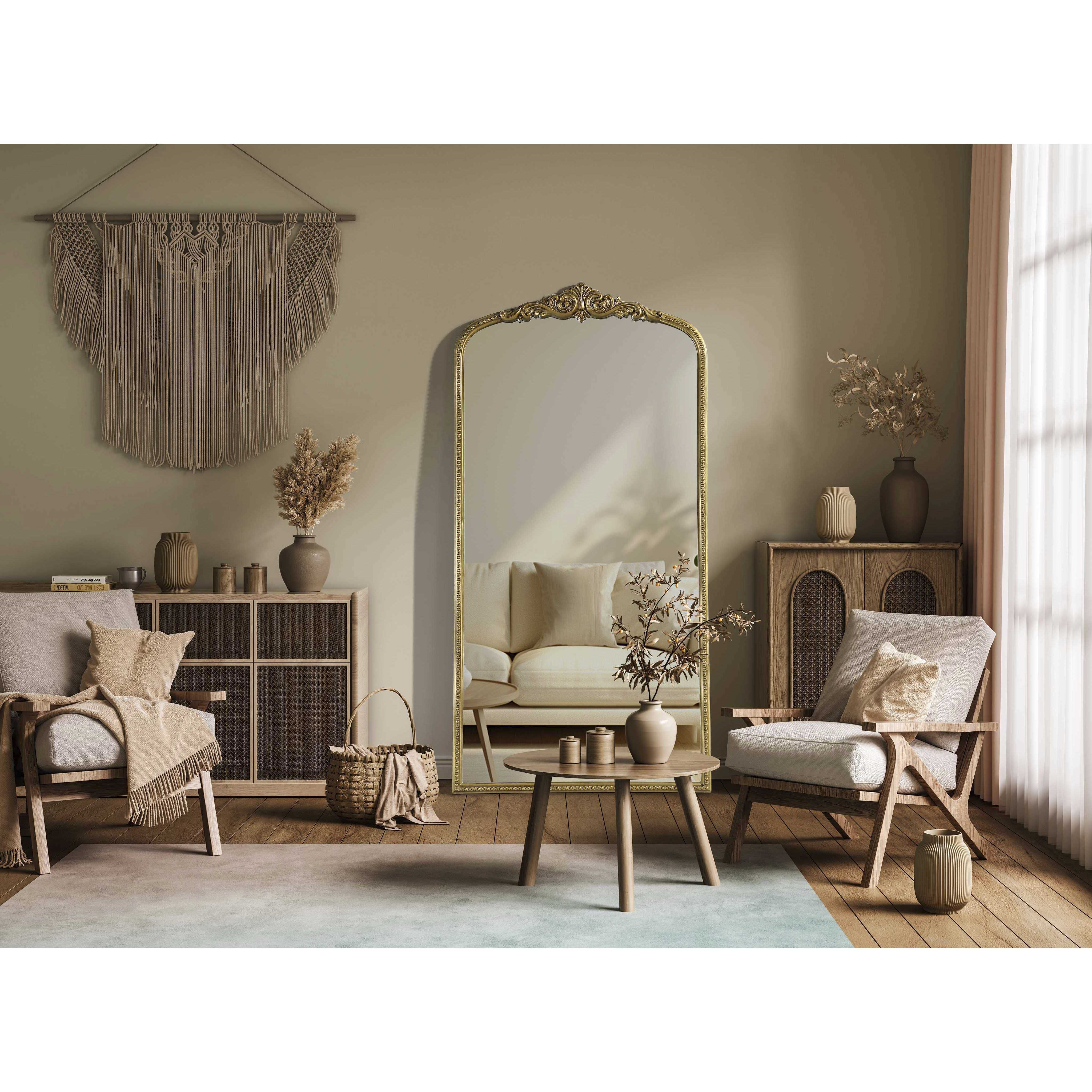 Naomi 72 X 36 inch Antique Brass Mirror