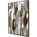 Geometrics Collection Antique Gold Wood Floater Frame Canvas
