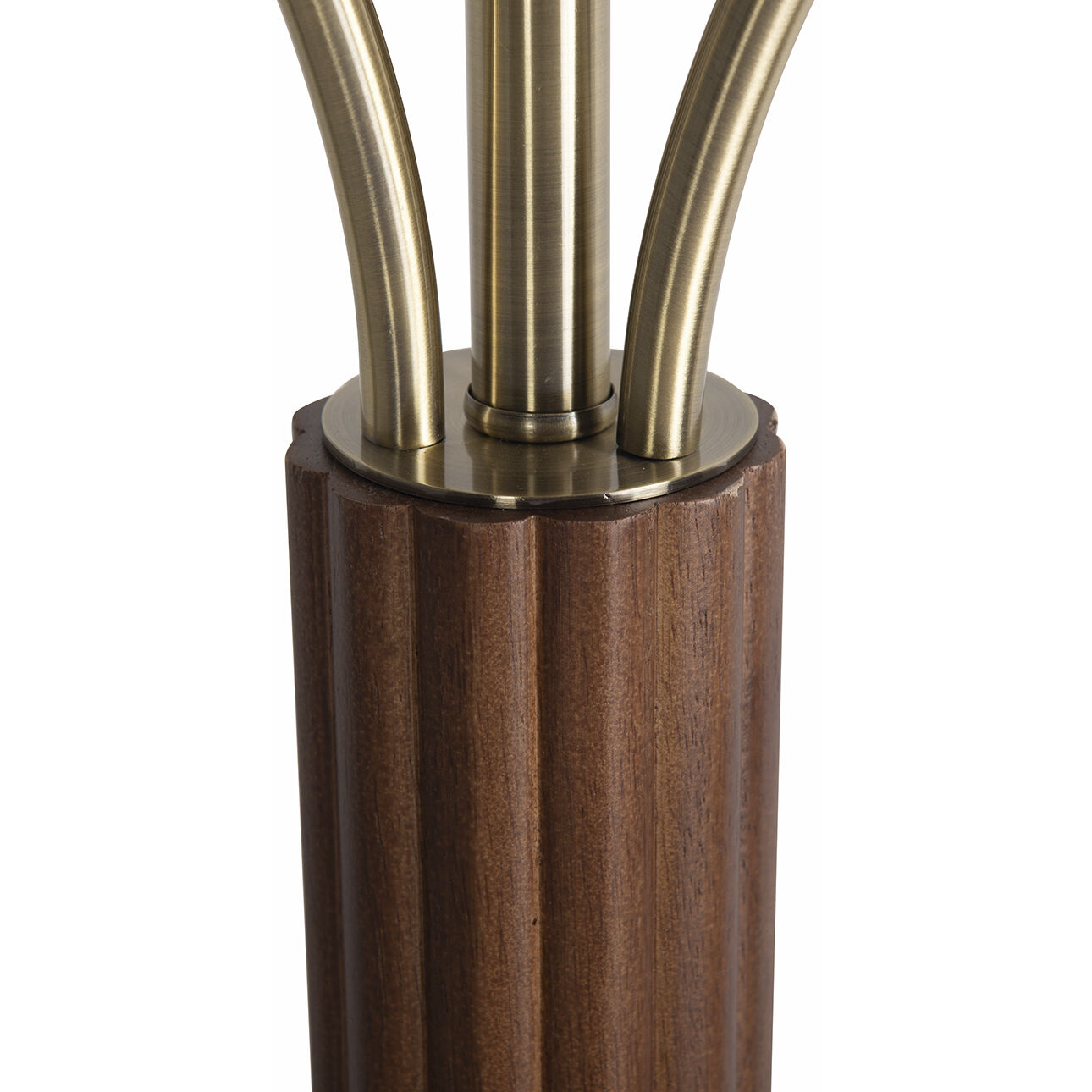 Tambo 72 inch 23.00 watt Dark Walnut and Weathered Brass Torchiere Floor Lamp Portable Light