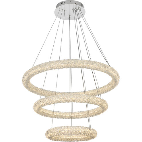 Bowen 3 Light 32 inch Chrome Chandelier Ceiling Light