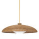 Delano 1 Light 32.5 inch Vintage Gold Leaf Pendant Ceiling Light