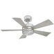 Wynd 42 inch Stainless Steel Downrod Ceiling Fan in 2700K