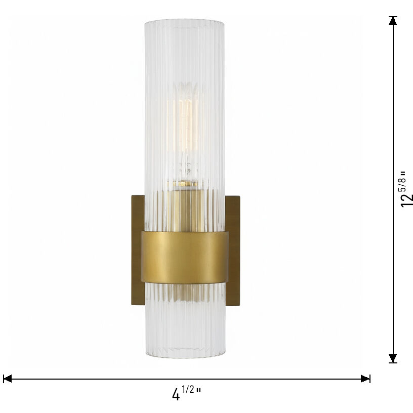 C&M by Chapman & Myers Geneva 1 Light 4.5 inch Burnished Brass Sconce Wall Light