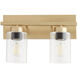 Carter 2 Light 14 inch Aged Brass Vanity Light Wall Light