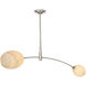 Artemis 2 Light 46.75 inch Polished Nickel Pendant Ceiling Light in Alabaster Glass