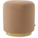 Greer Savona Camel and Brushed Brass Swivel Base Dining Stool