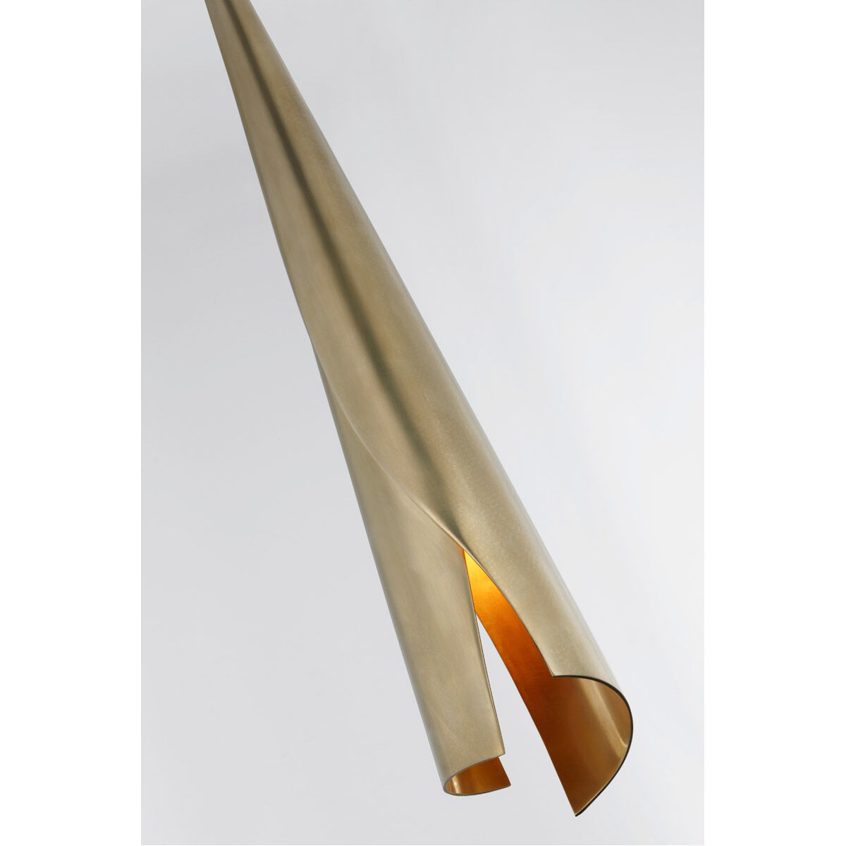 Kelly Wearstler Piel LED 3.5 inch Antique-Burnished Brass Wrapped Pendant Ceiling Light