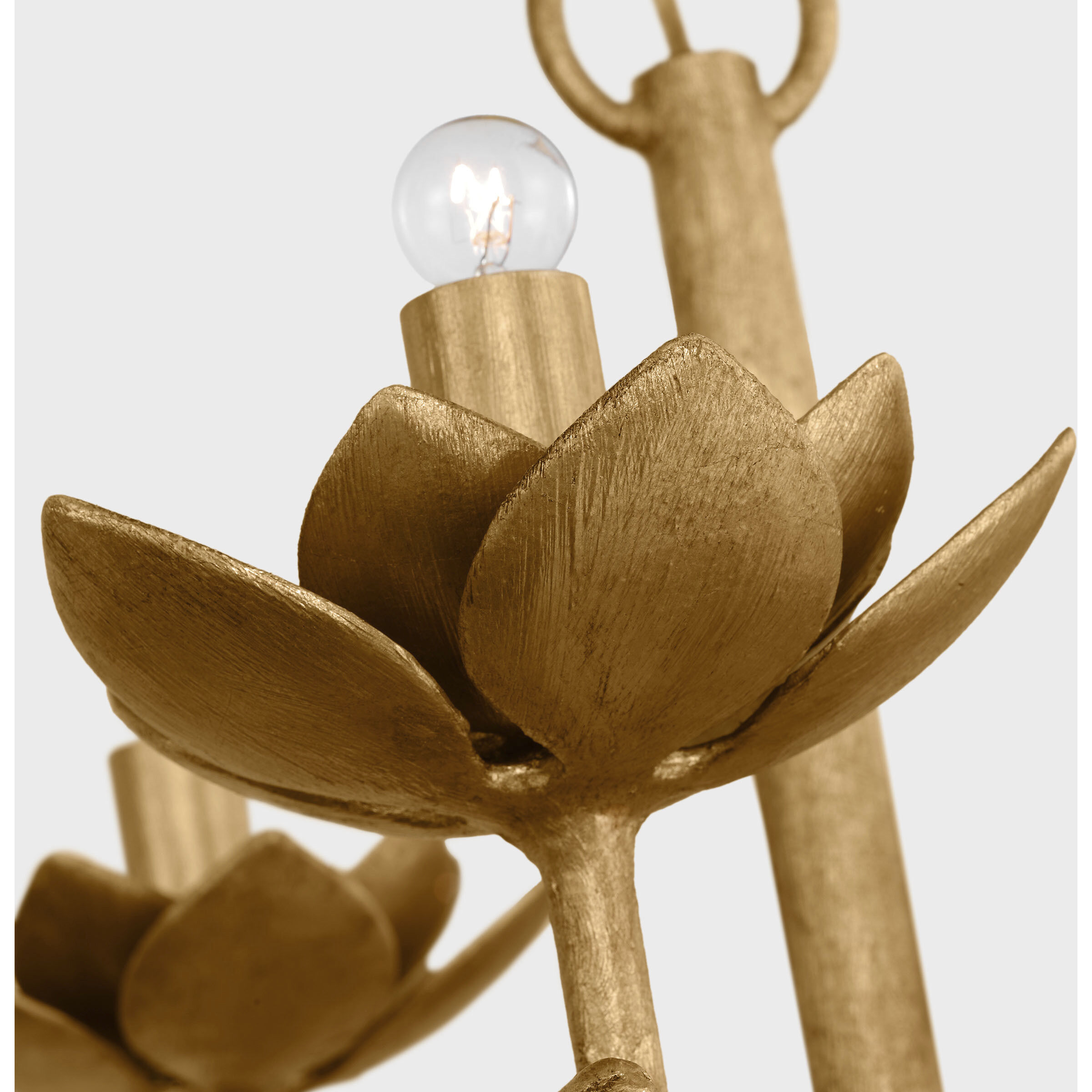 Julie Neill Clementine LED 48 inch Antique Gold Leaf Tiered Entry Chandelier Ceiling Light