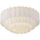 Addis 16 Light 32 inch Polished Chrome Flush Ceiling Light in Tronchi Glass White