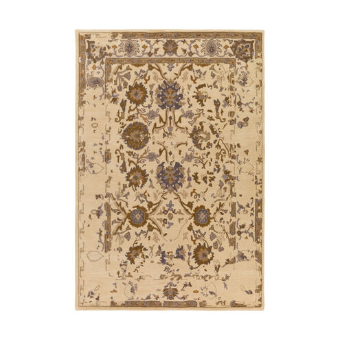 Castello 156 X 108 inch Neutral and Brown Area Rug, Wool