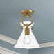 Alora Mood Emerson 1 Light 8.75 inch Aged Gold Semi-Flush Mount Ceiling Light in Clear Glass