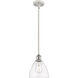 Ballston Dome 1 Light 8 inch White and Polished Chrome Mini Pendant Ceiling Light in Clear Glass