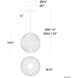 Swirly LED 9.9 inch Smoke Glass and Brushed Nickel Indoor Hanging Lighting Ceiling Light in 3500K