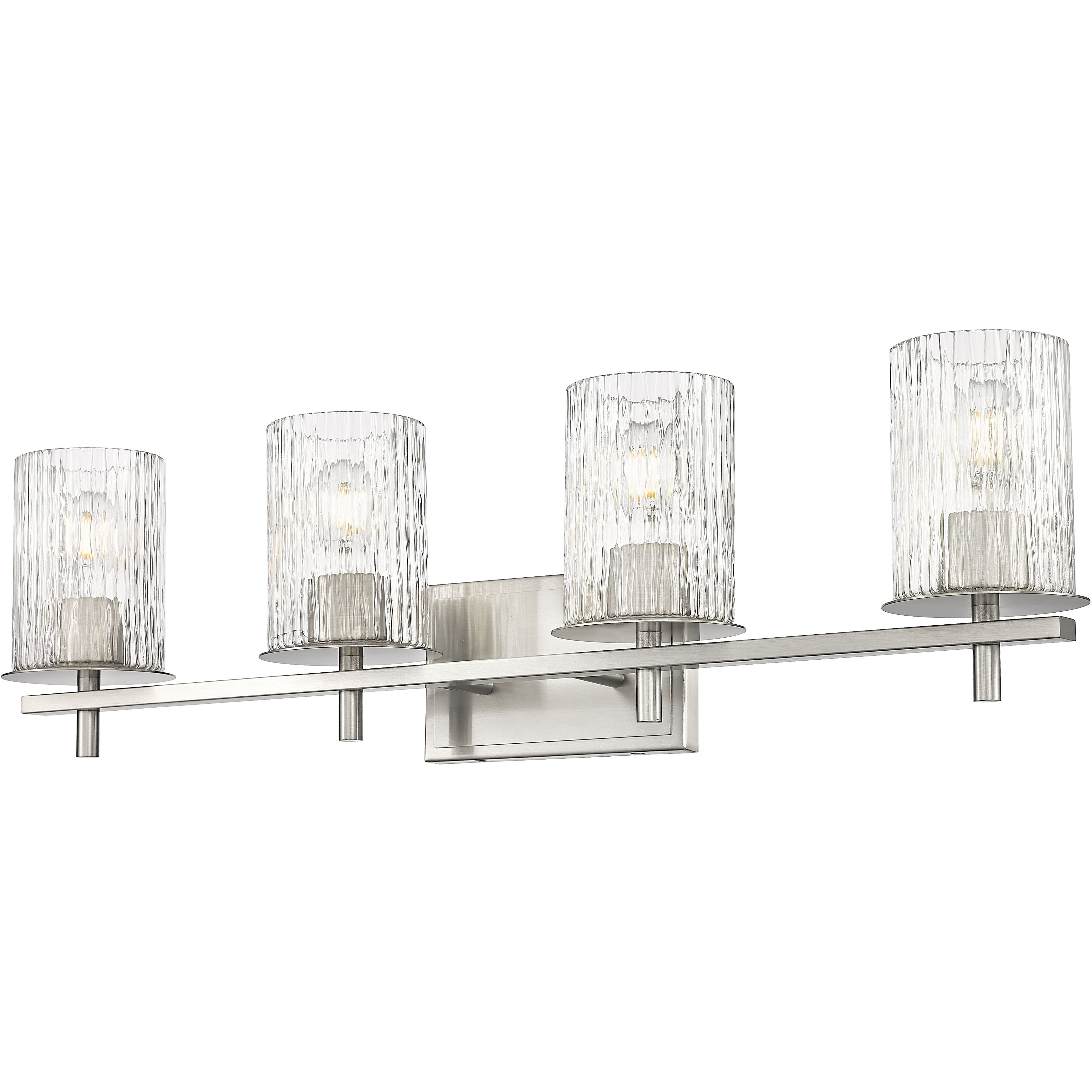 Grayson 4 Light 31 inch Brushed Nickel Vanity Wall Light