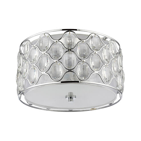 Isabella 3 Light 16 inch Polished Nickel Flushmount Ceiling Light