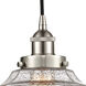Edison Bullet LED 8 inch Brushed Satin Nickel Mini Pendant Ceiling Light