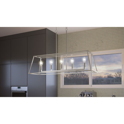 Prescott 5 Light 36 inch Brushed Nickel Island Light Ceiling Light