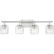 Landon 4 Light 32 inch Brushed Nickel Vanity Wall Light