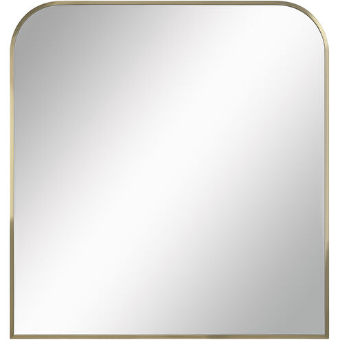 Joan 40 X 38 inch Clear and Antique Brushed Brass Wall Mirror