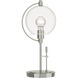 Pluto 19.3 inch 100 watt Sterling Table Lamp Portable Light in Clear