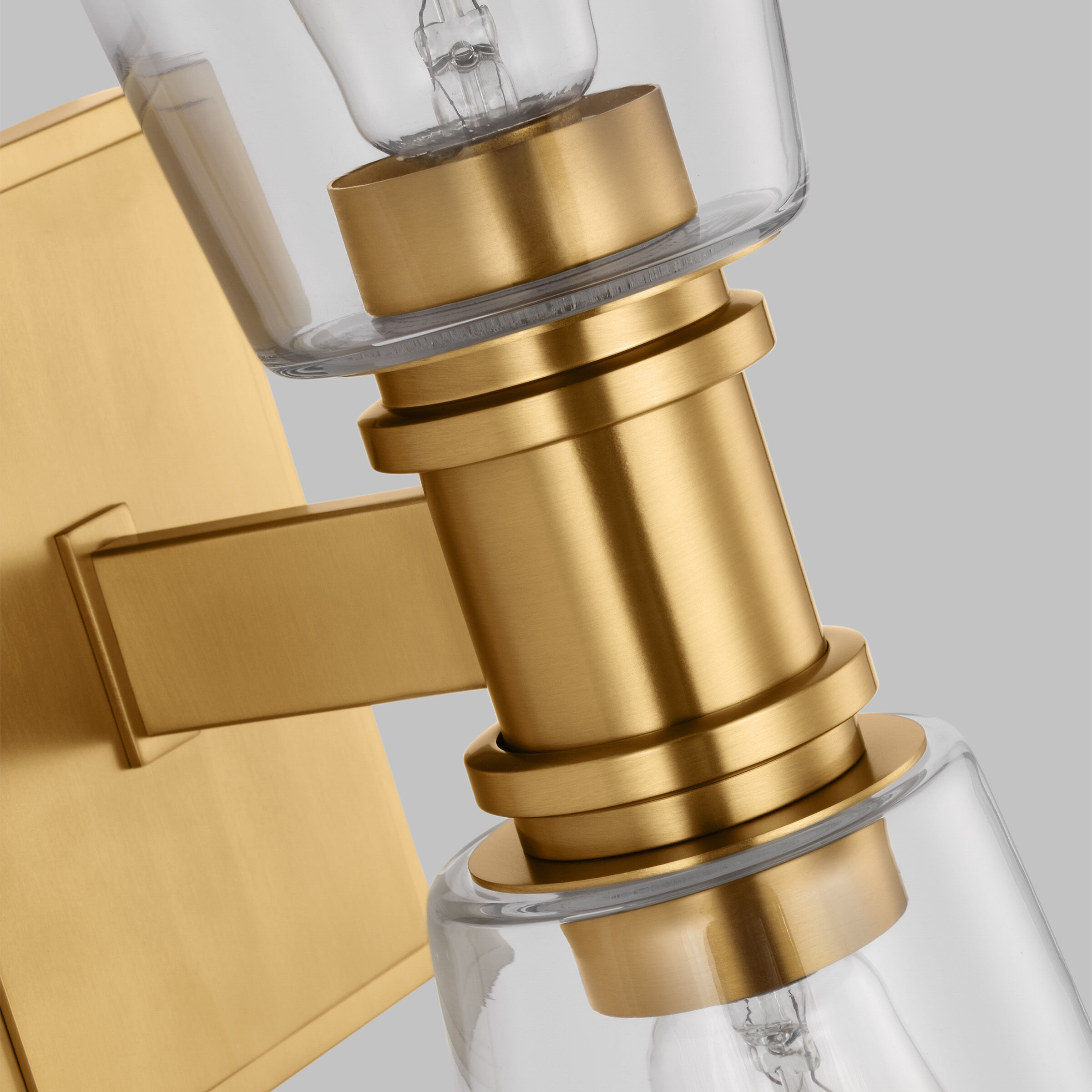 C&M by Chapman & Myers Alessa 2 Light 5 inch Burnished Brass Bath Vanity Wall Sconce Wall Light