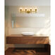 Sutton 4 Light 31.5 inch Brushed Gold Vanity Wall Light