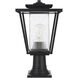 York 1 Light 17.5 inch Black Outdoor Post Light