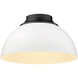 Yep Zoey 3 Light 13.75 inch Matte Black Flush Mount Ceiling Light in Matte White