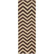 Frontier 96 X 30 inch Dark Brown, Khaki Rug