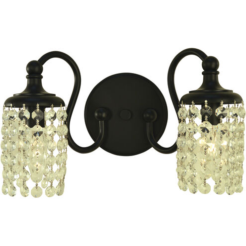 Eliana 2 Light 11 inch Brushed Brass Sconce Wall Light