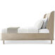 Repose Grey Oak US King Bed, Wooden, Upholstered