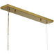 Barcarolle 9 Light 48 inch Brushed Brass Linear Chandelier Ceiling Light