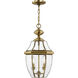 Monterey 2 Light 10.5 inch Antique Brass Medium Outdoor Pendant Lantern