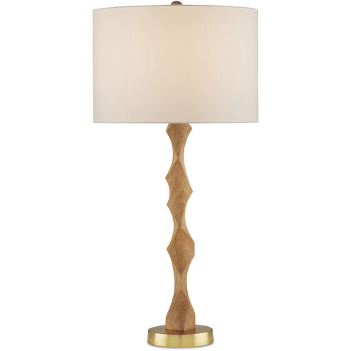 Sunbird 32.75 inch 150 watt Natural and Brass Table Lamp Portable Light