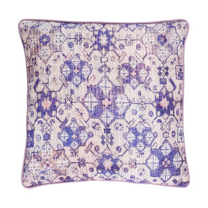 Roxana 22 X 22 inch Pale Pink and Bright Purple Throw Pillow