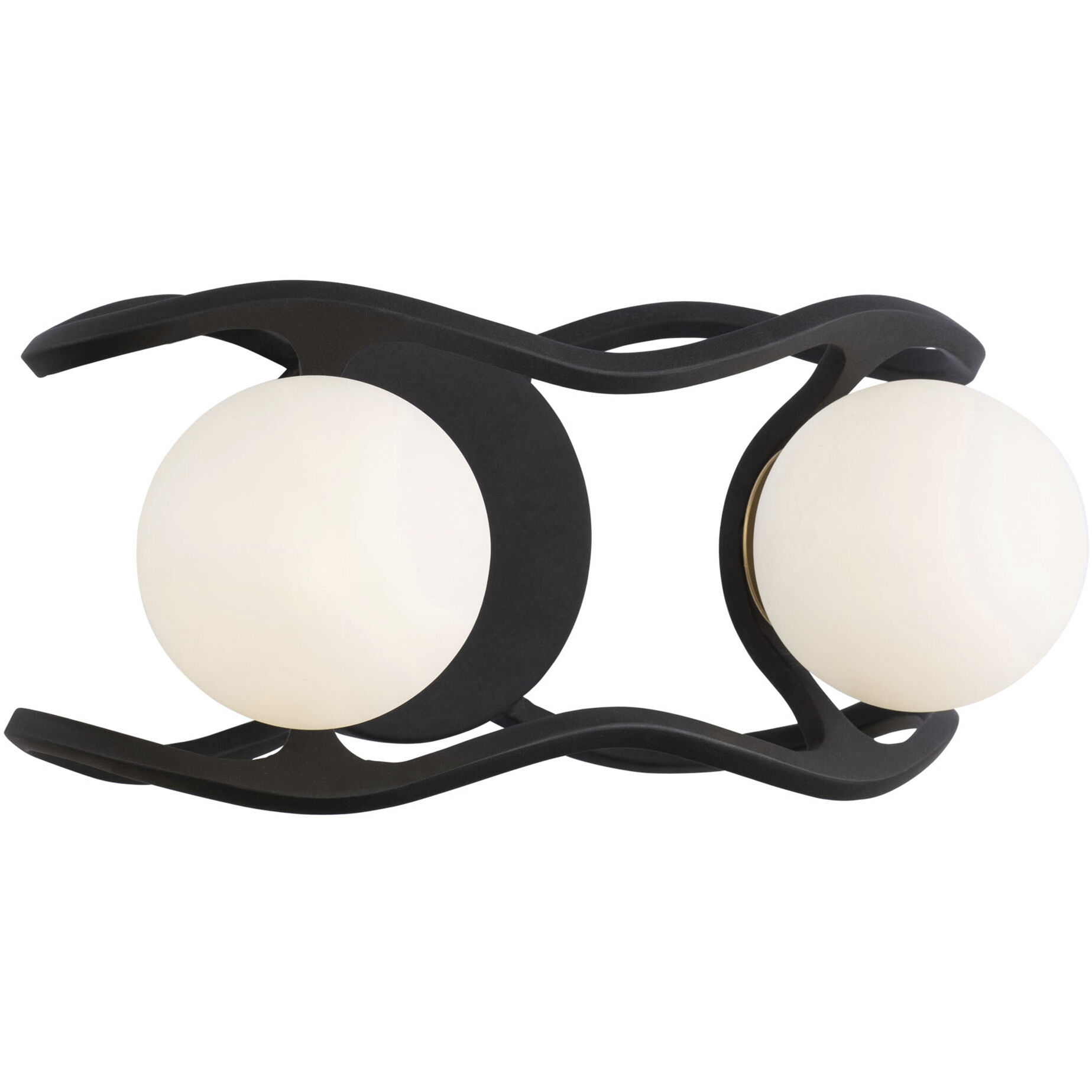 Black Betty 2 Light 12.5 inch Carbon and French Gold Bath/Vanity Wall Light