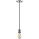 Franklin Restoration Bell LED 8 inch Brushed Satin Nickel Mini Pendant Ceiling Light in Light Smoke Glass, Franklin Restoration