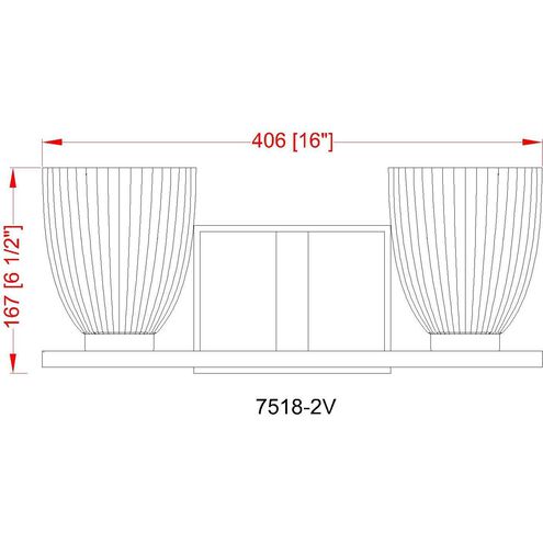 Naya 2 Light 16 inch Modern Gold Bath Vanity Light Wall Light