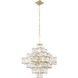 Cubic 6 Light 25.8 inch Calypso Gold Chandelier Ceiling Light