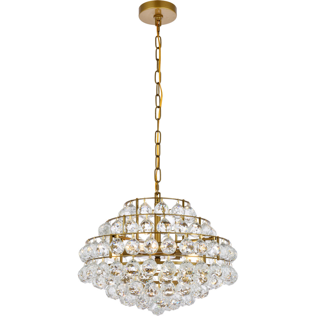 Savannah 5 Light 18 inch Brass Pendant Ceiling Light