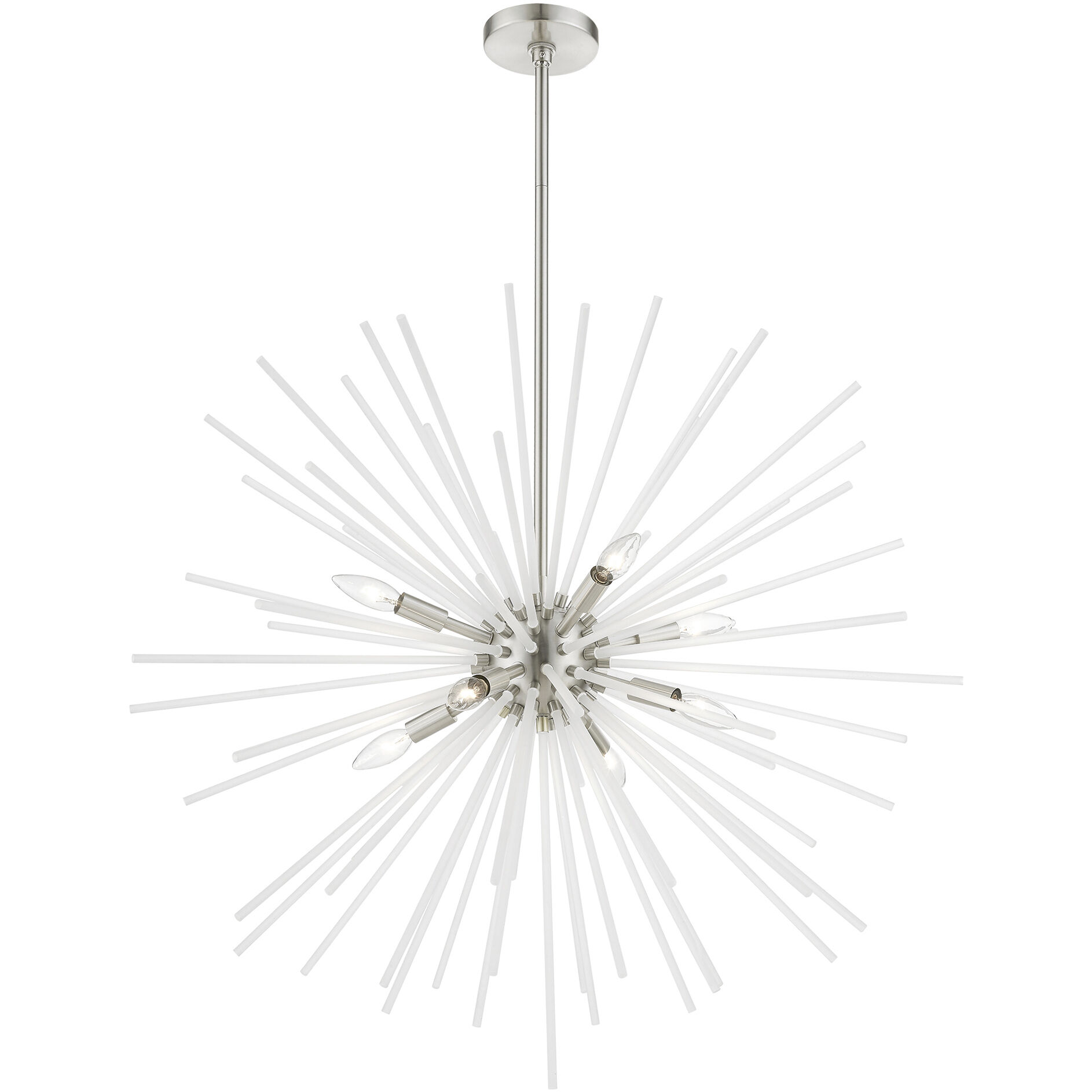 Uptown 8 Light 34 inch Brushed Nickel Foyer Chandelier Ceiling Light, Large