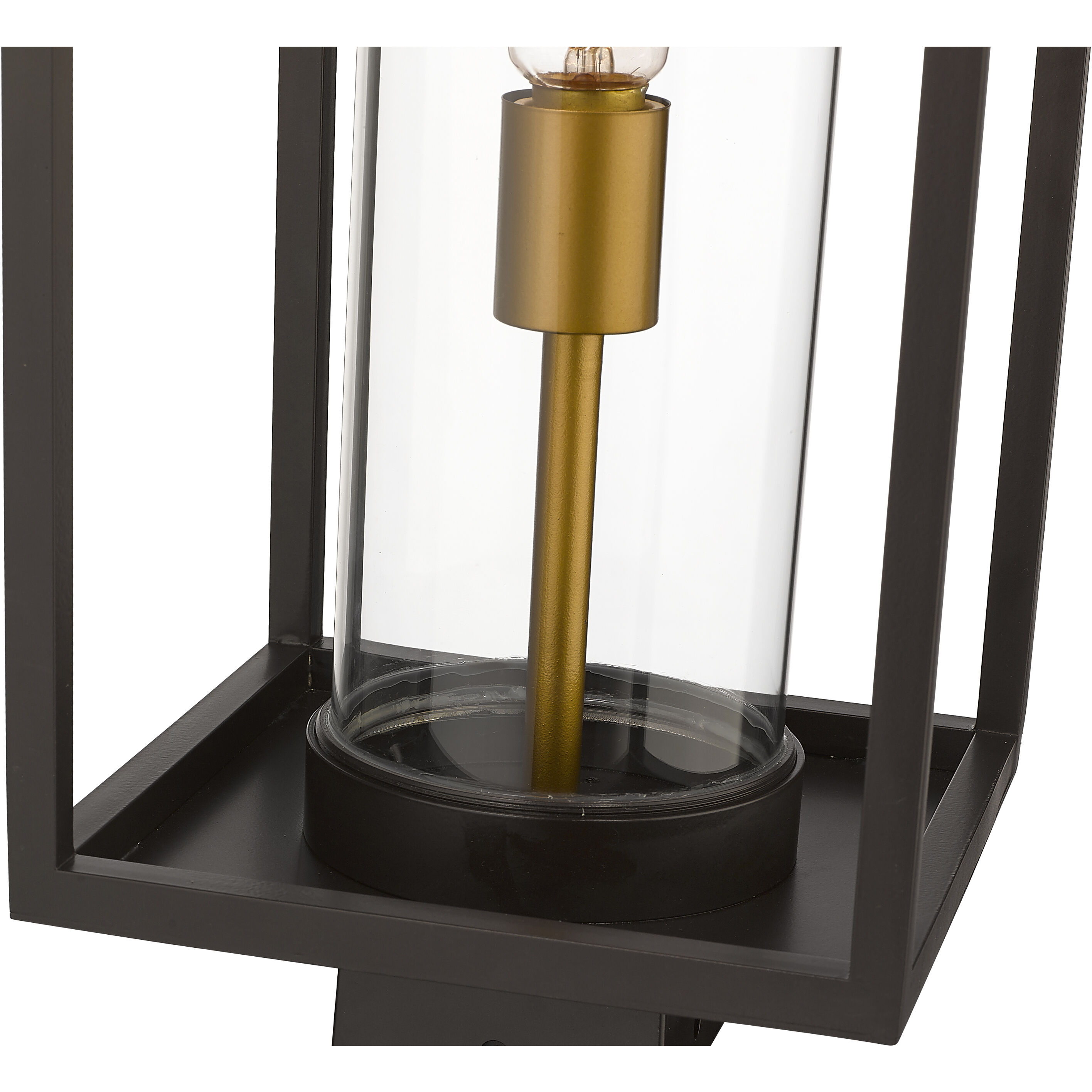 Dunbroch 1 Light 20.25 inch Deep Bronze and Outdoor Brass Outdoor Post Mount Fixture