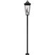 Gannon 5 Light 132.75 inch Black Outdoor Post Mounted Fixture in G9